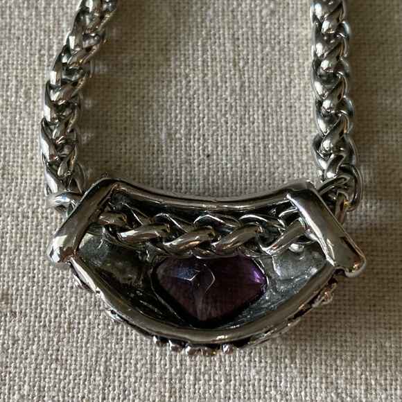 QUALITY Necklace & Bracelet Set 💎 Silver/Goldtone "Yurman" Style Jewelry Set - Picture 6 of 14